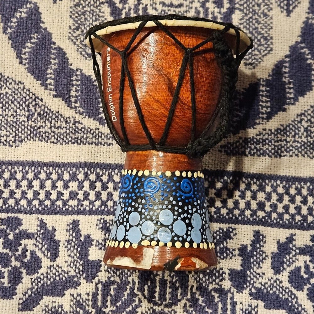 Dolphin Encounters Mini‎ Painted Bongo 6" -Some Wear (10b2)